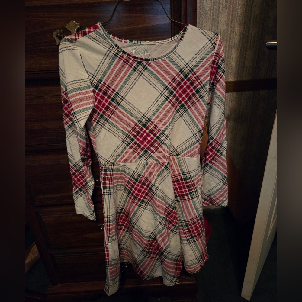 The Children's Place Red and White Ruffled A-Line Dress